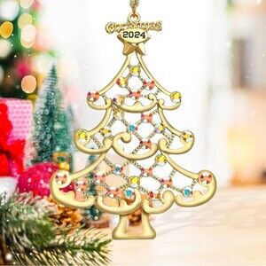H&D HYALINE & DORA 2024 Metal Christmas Tree Hanging Ornament